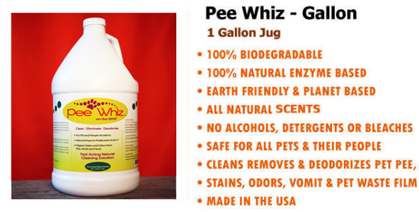 Pee Whiz Pet Urine Stain and Odor Remover 1 Gallon Jug
