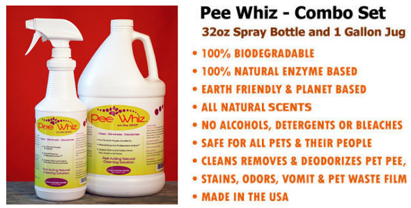 Pee Whiz Pet Urine Stain and Odor Remover Combo Set